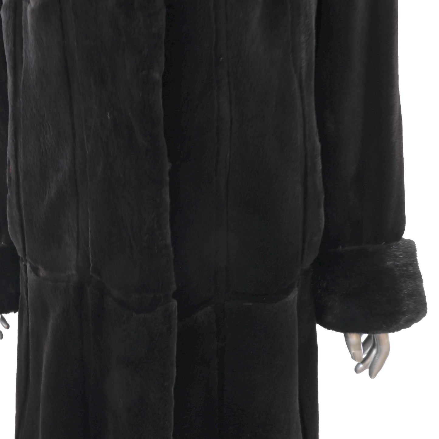 Black Sheared Mink Coat- Size M