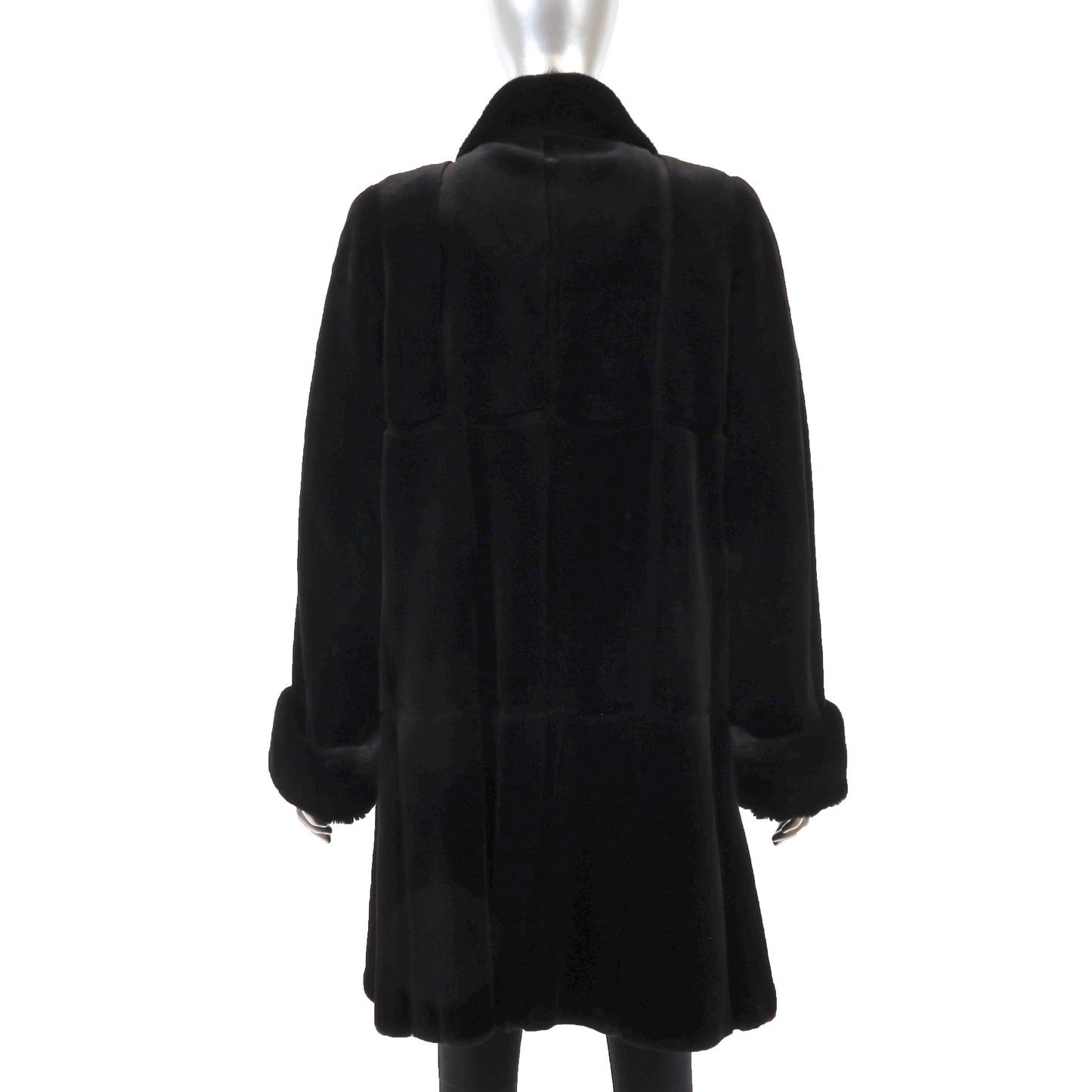 Black Sheared Mink Coat- Size M