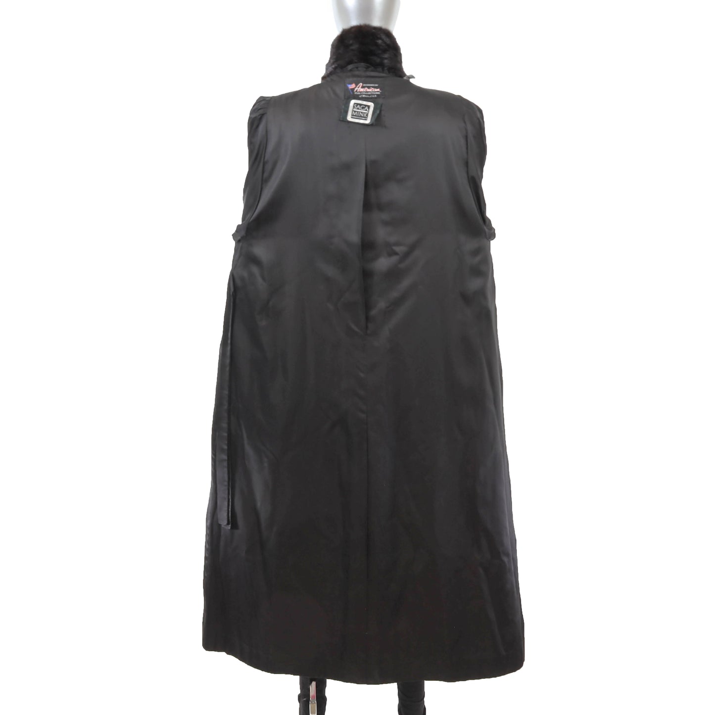 Black Mink Coat- Size XL