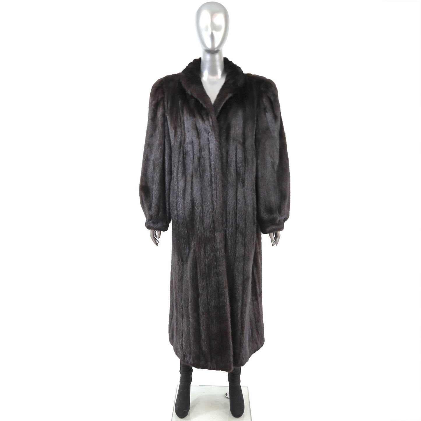 Black Mink Coat- Size XL