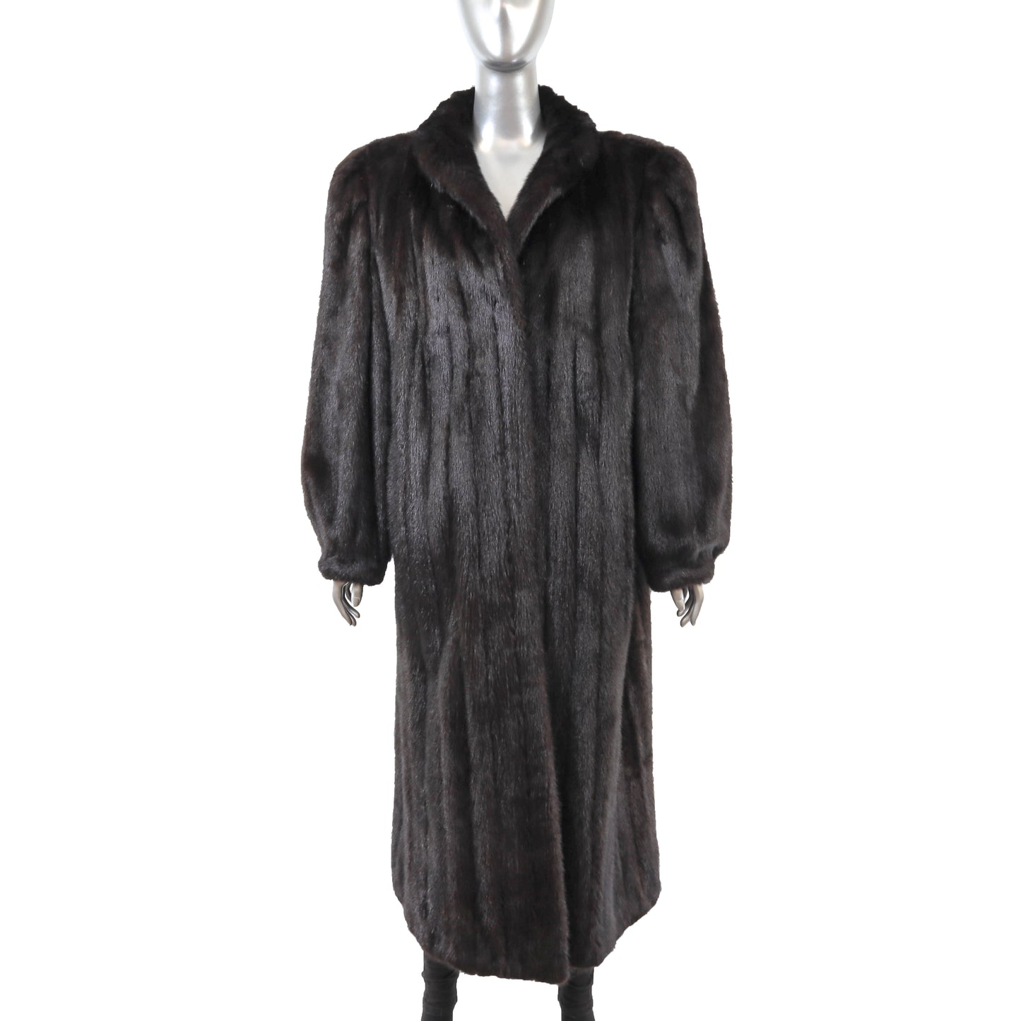 Black Mink Coat- Size XL
