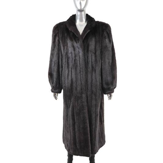 Black Mink Coat- Size XL
