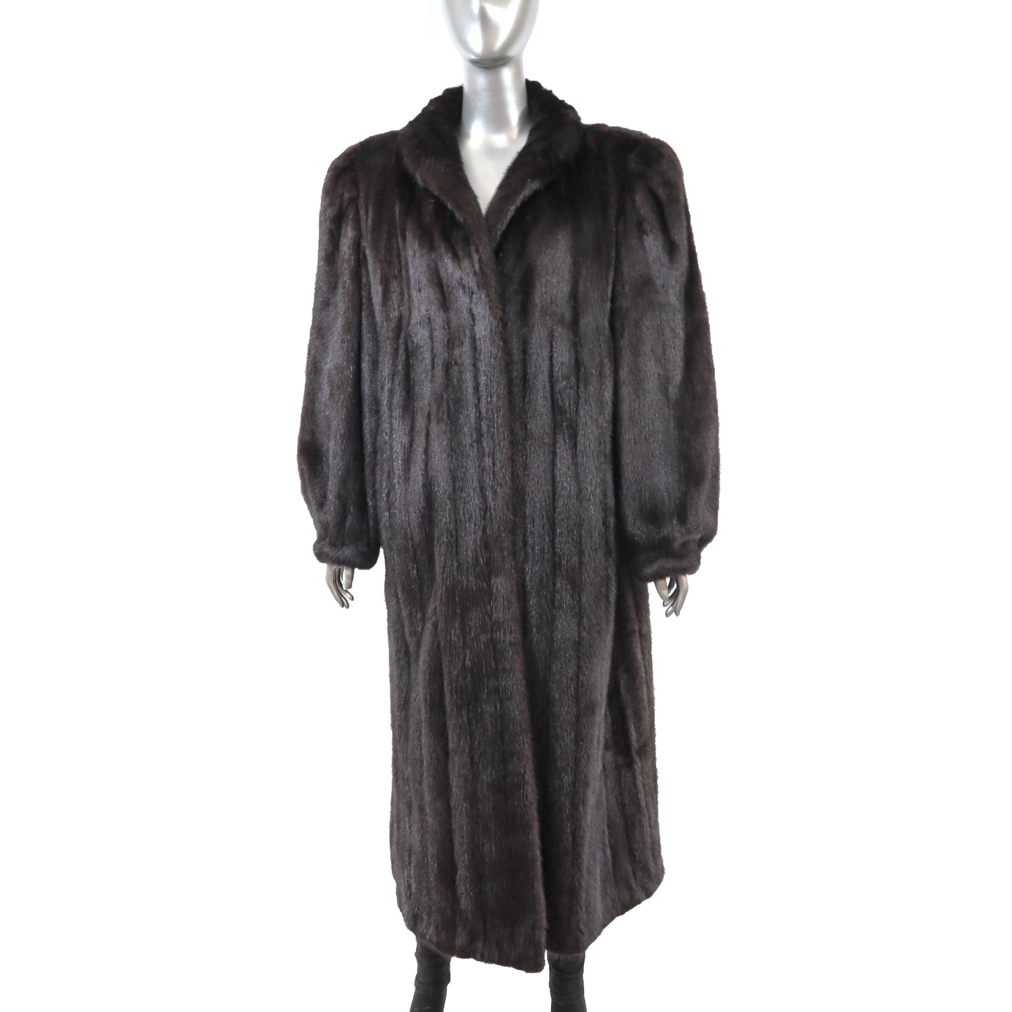 Black Mink Coat- Size XL