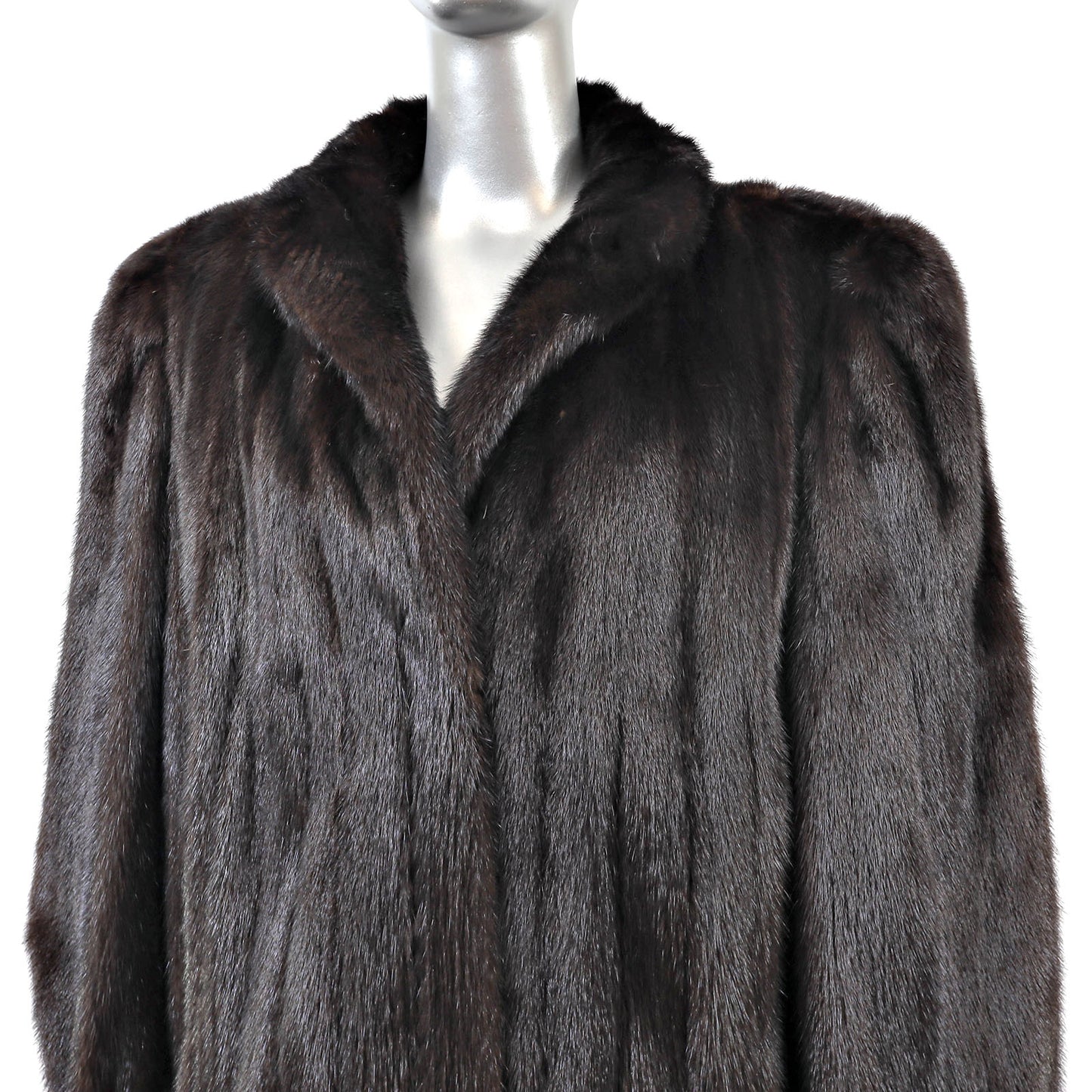 Black Mink Coat- Size XL