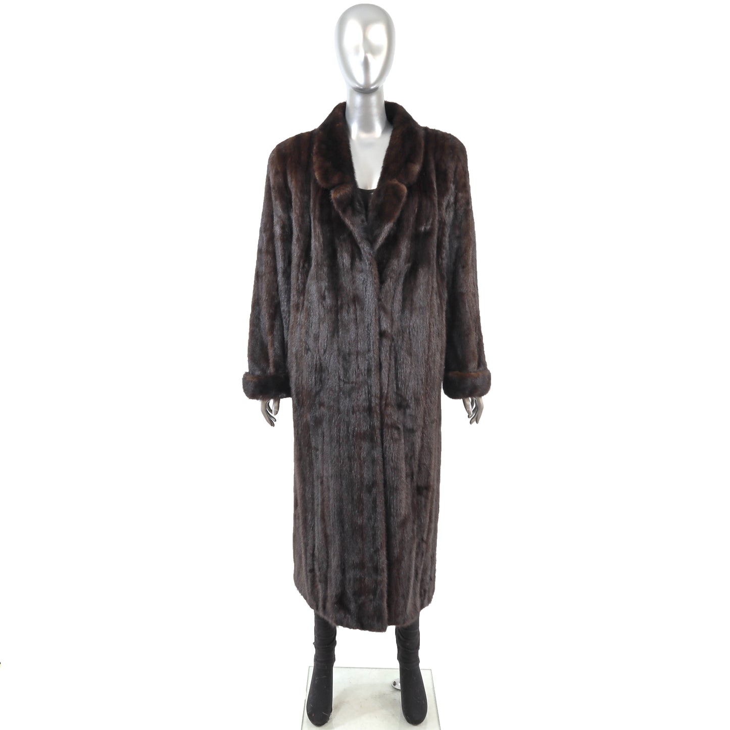 Dark Brown Mink Coat- Size L