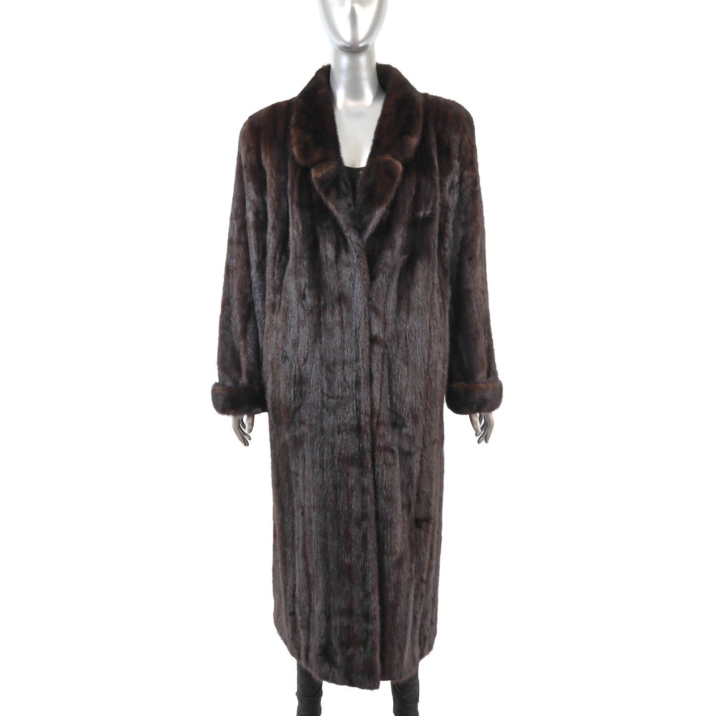 Dark Brown Mink Coat- Size L
