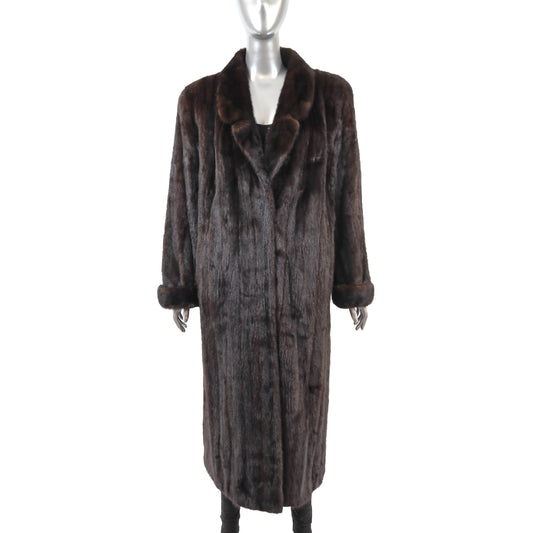 Dark Brown Mink Coat- Size L