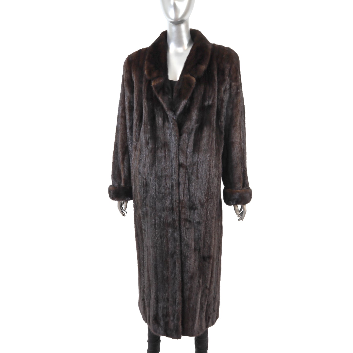 Dark Brown Mink Coat- Size L