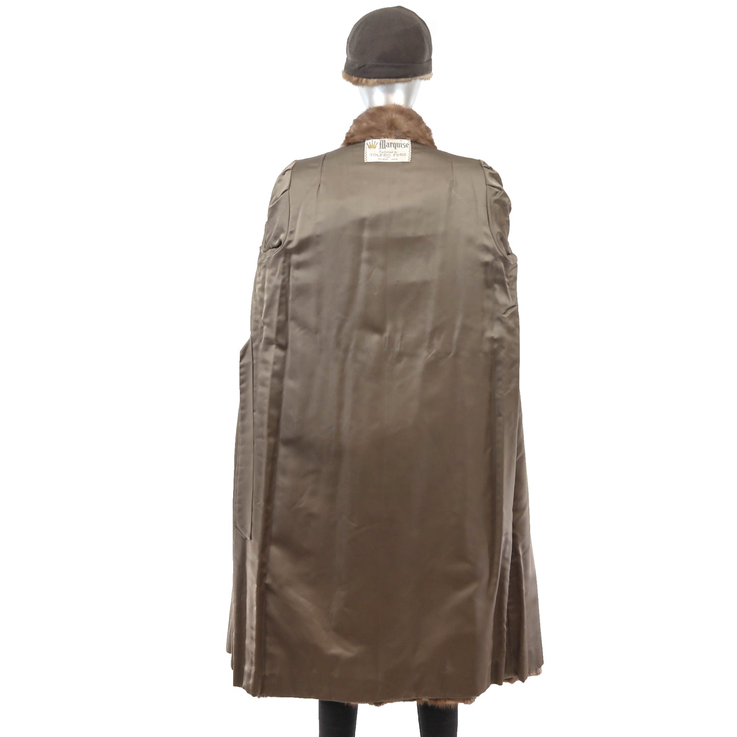 Light Brown Mink Coat with Matching Hat- Size M
