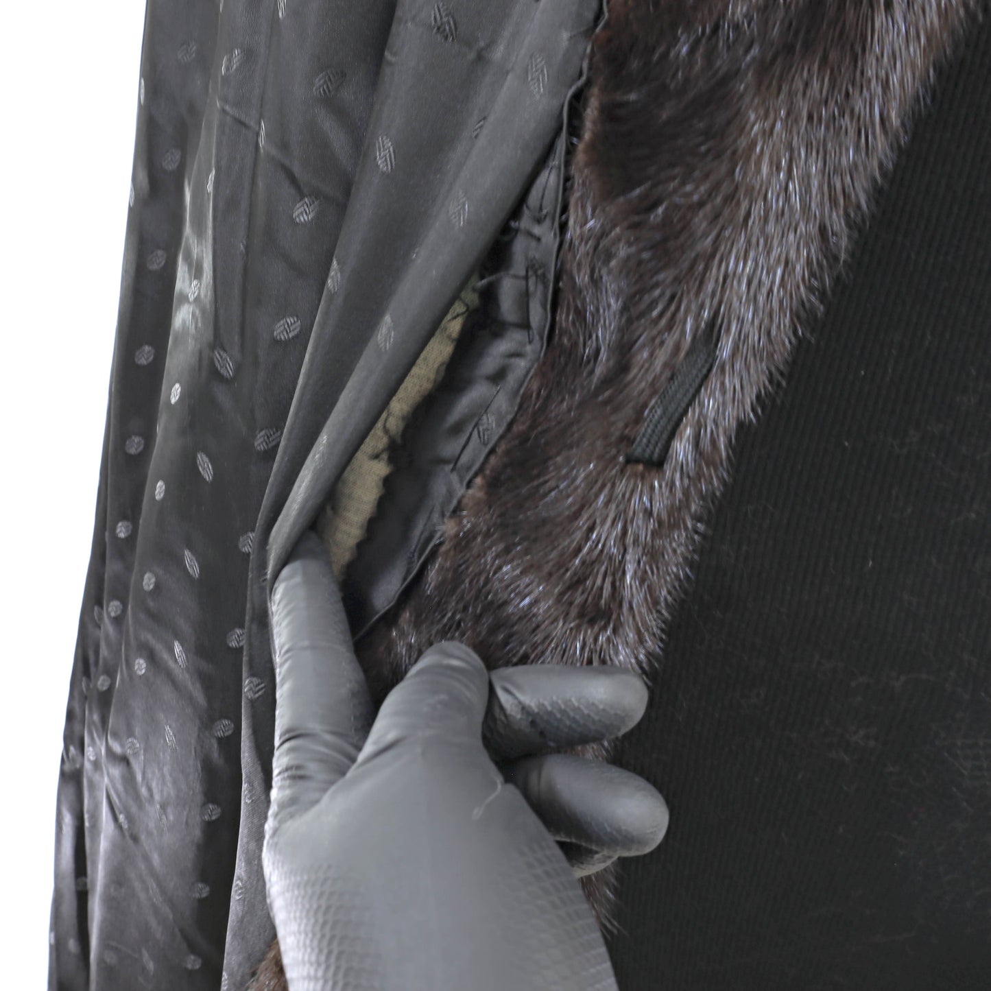 Brown Section Mink Coat- Size L