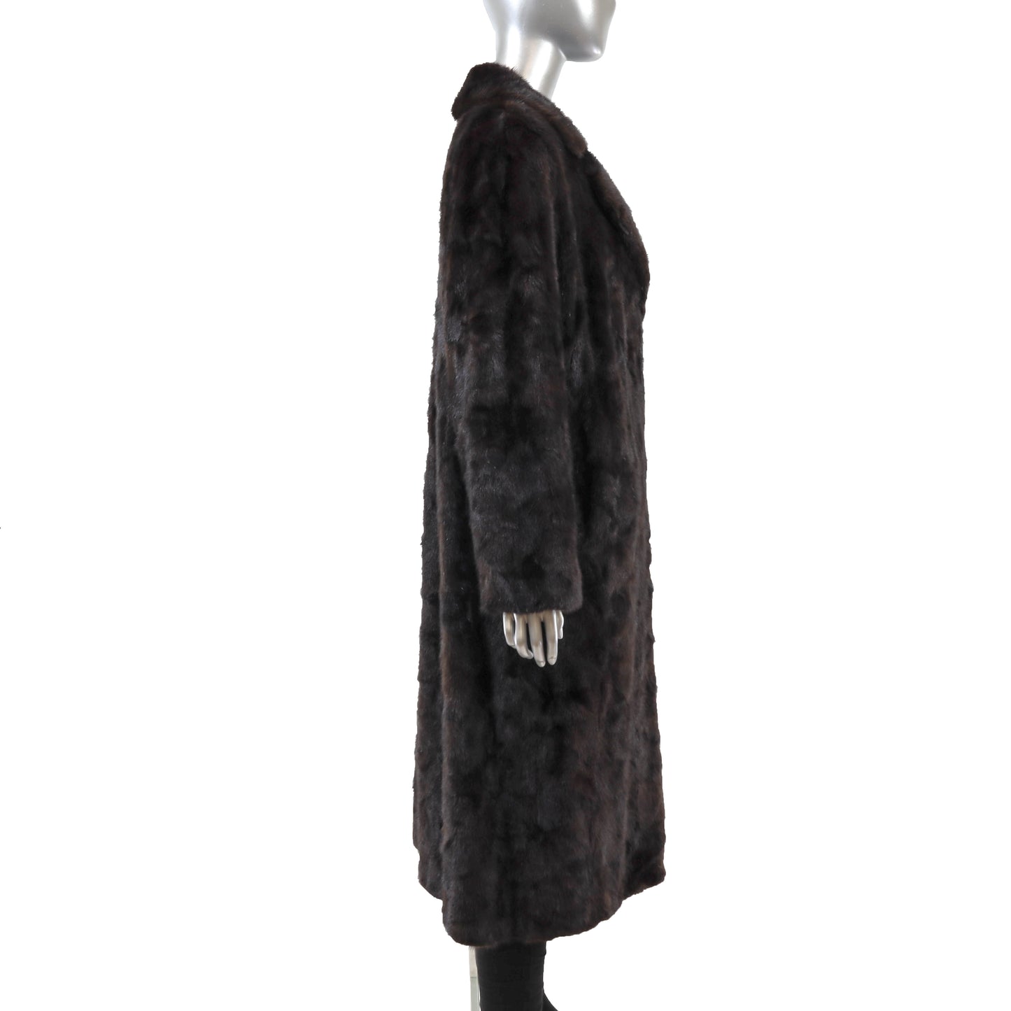 Brown Section Mink Coat- Size L
