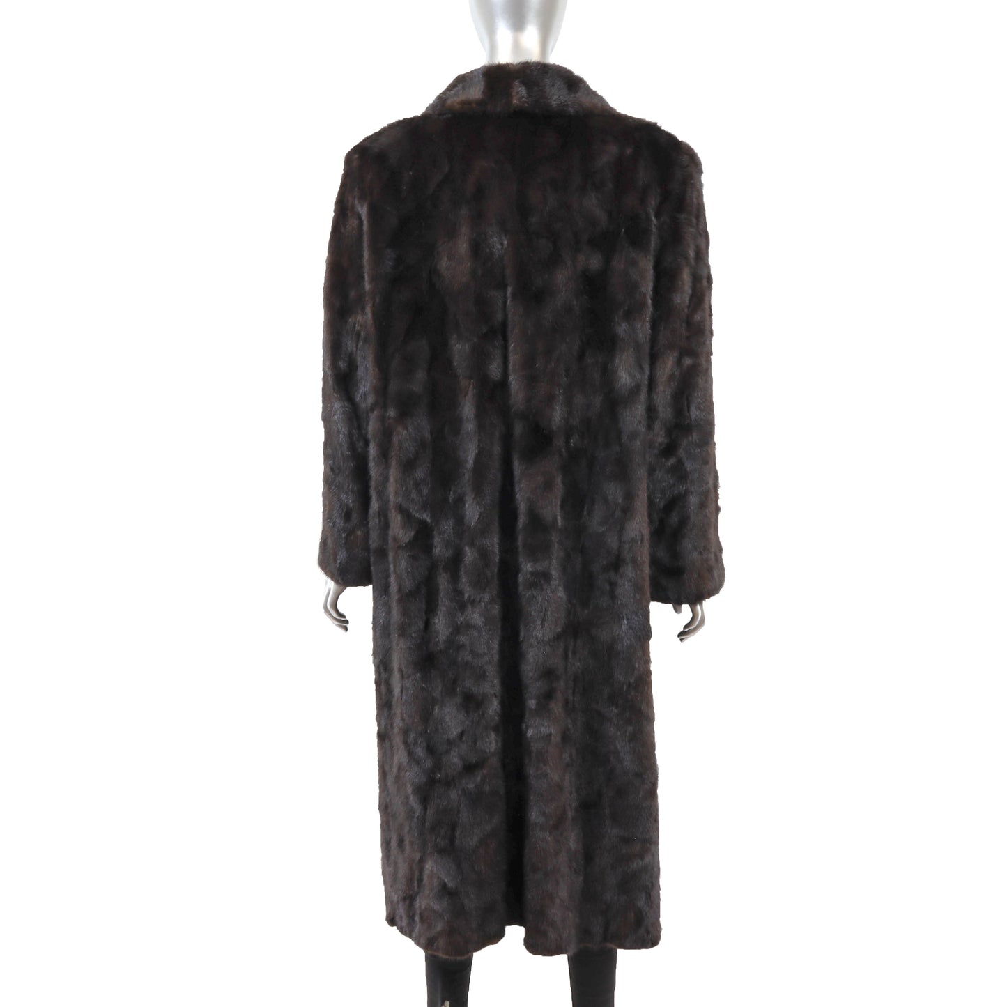 Brown Section Mink Coat- Size L