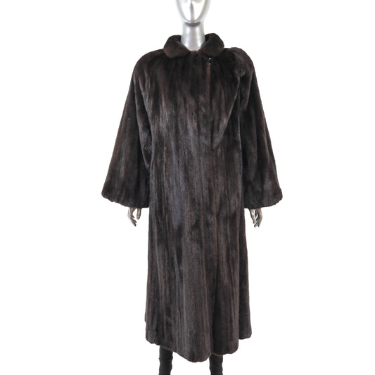 Black Mink Coat- Size XXL-XXXL