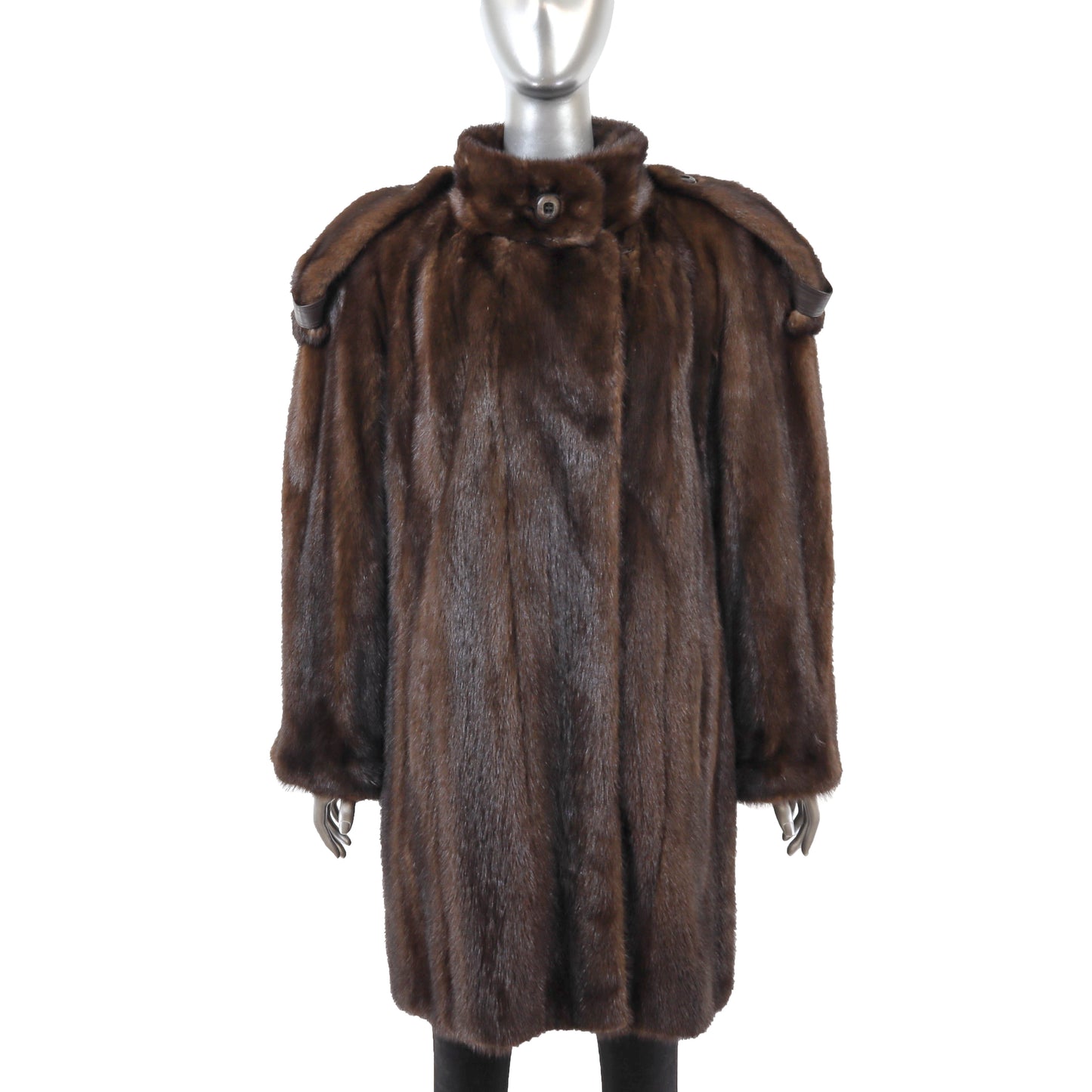 Brown Mink 3/4 Coat- Size XL