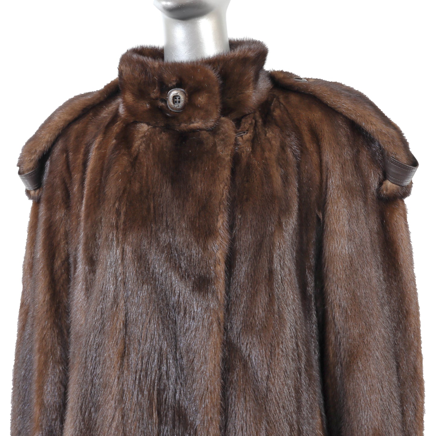 Brown Mink 3/4 Coat- Size XL