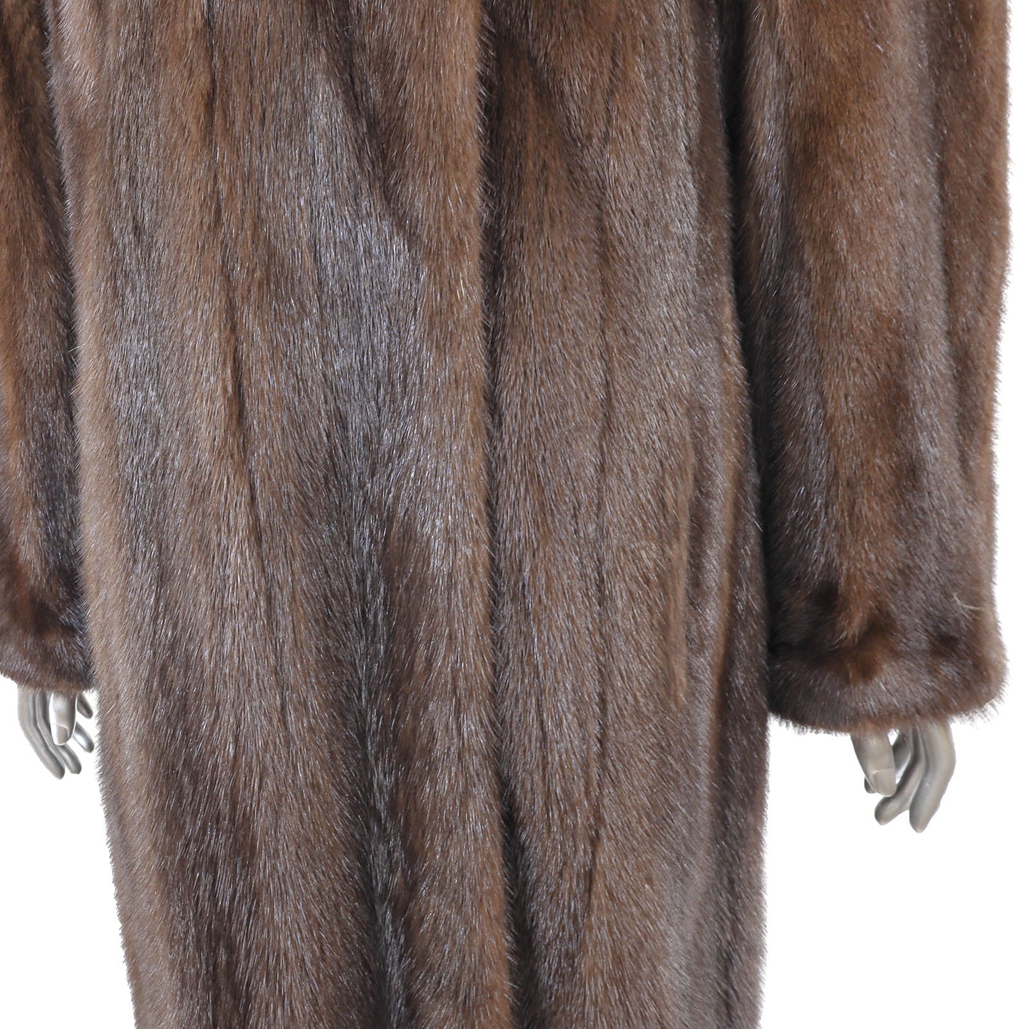 Brown Mink 3/4 Coat- Size XL