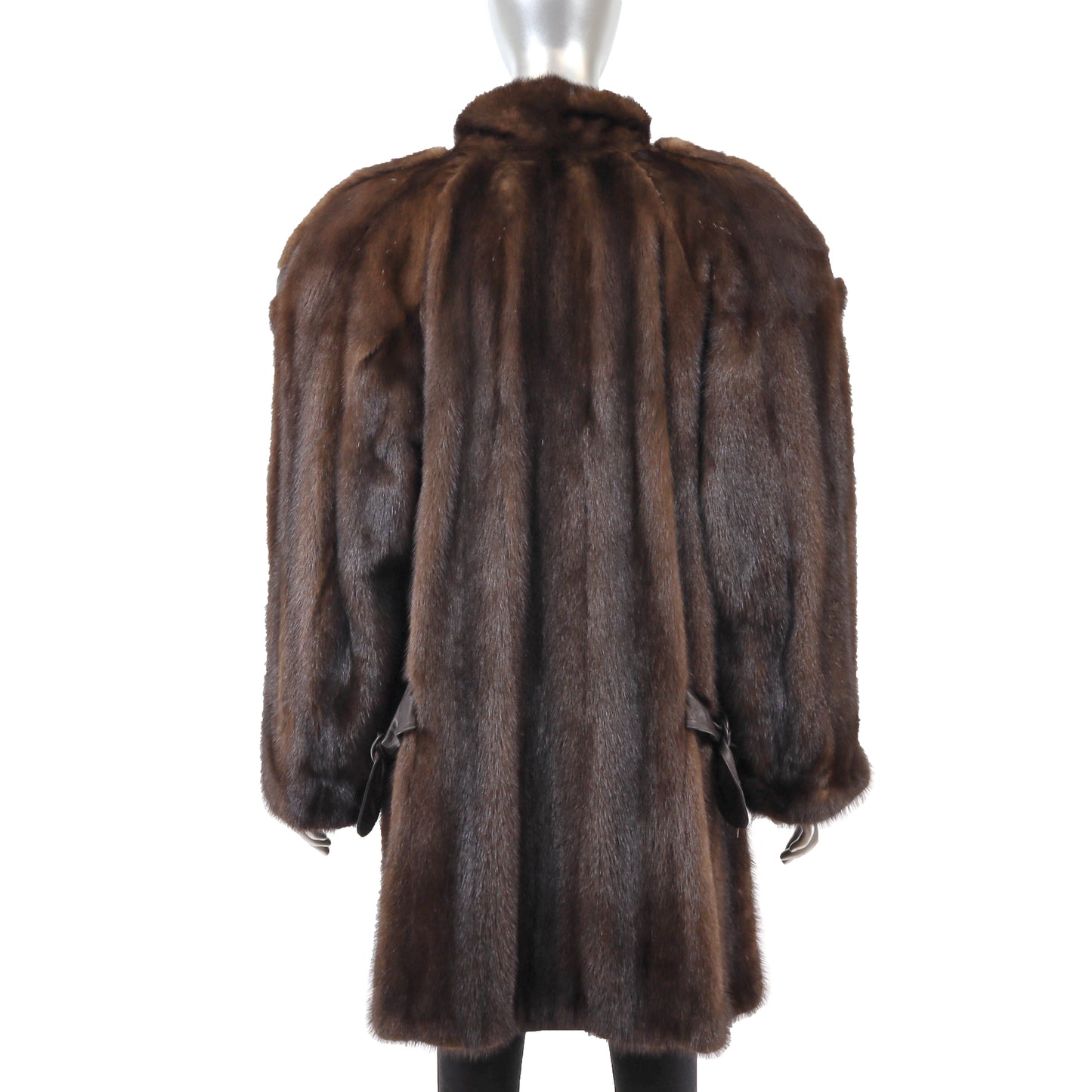 Brown Mink 3/4 Coat- Size XL