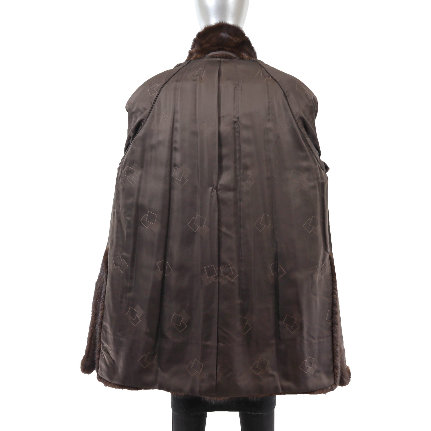 Brown Mink 3/4 Coat- Size XL