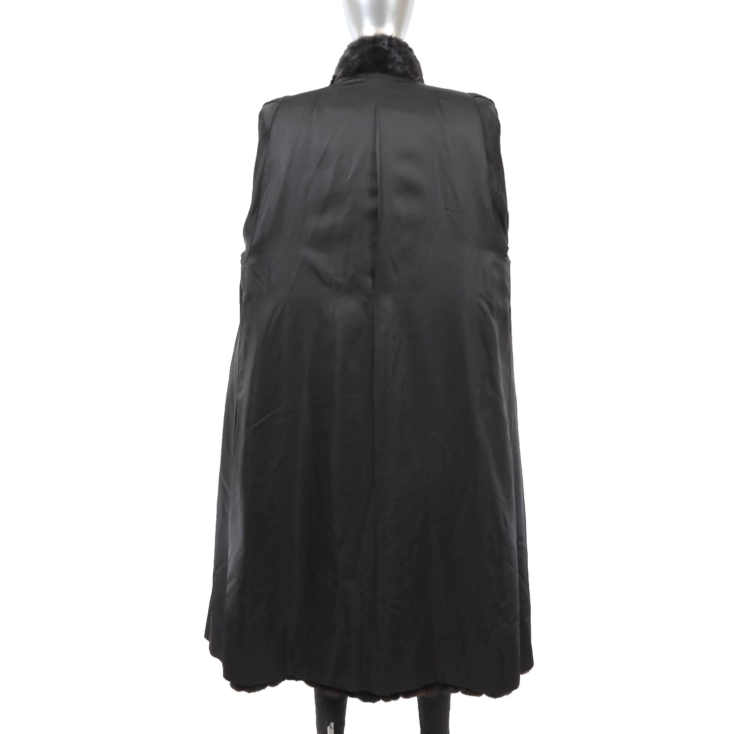 Black Mink Coat- Size XL
