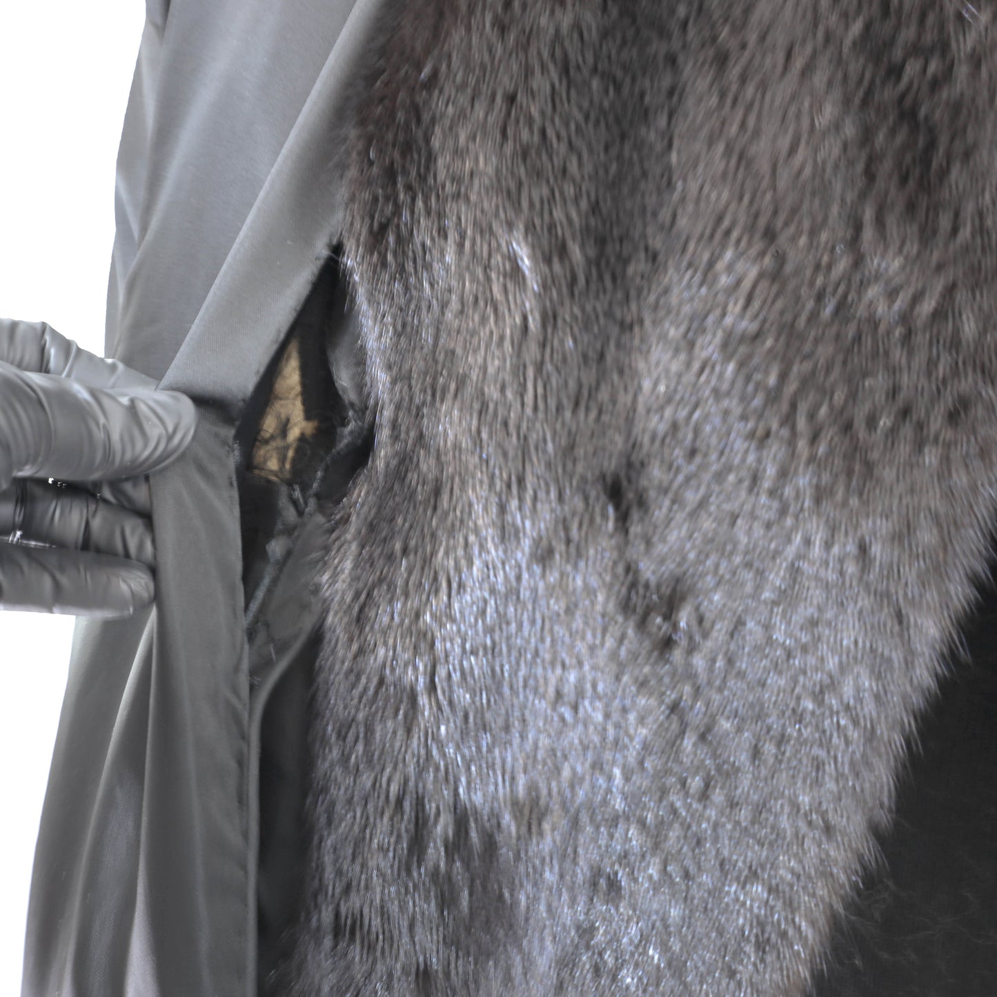 Black Mink Coat- Size XL