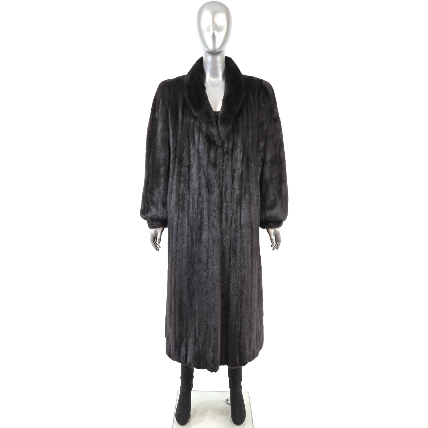 Black Mink Coat- Size XL