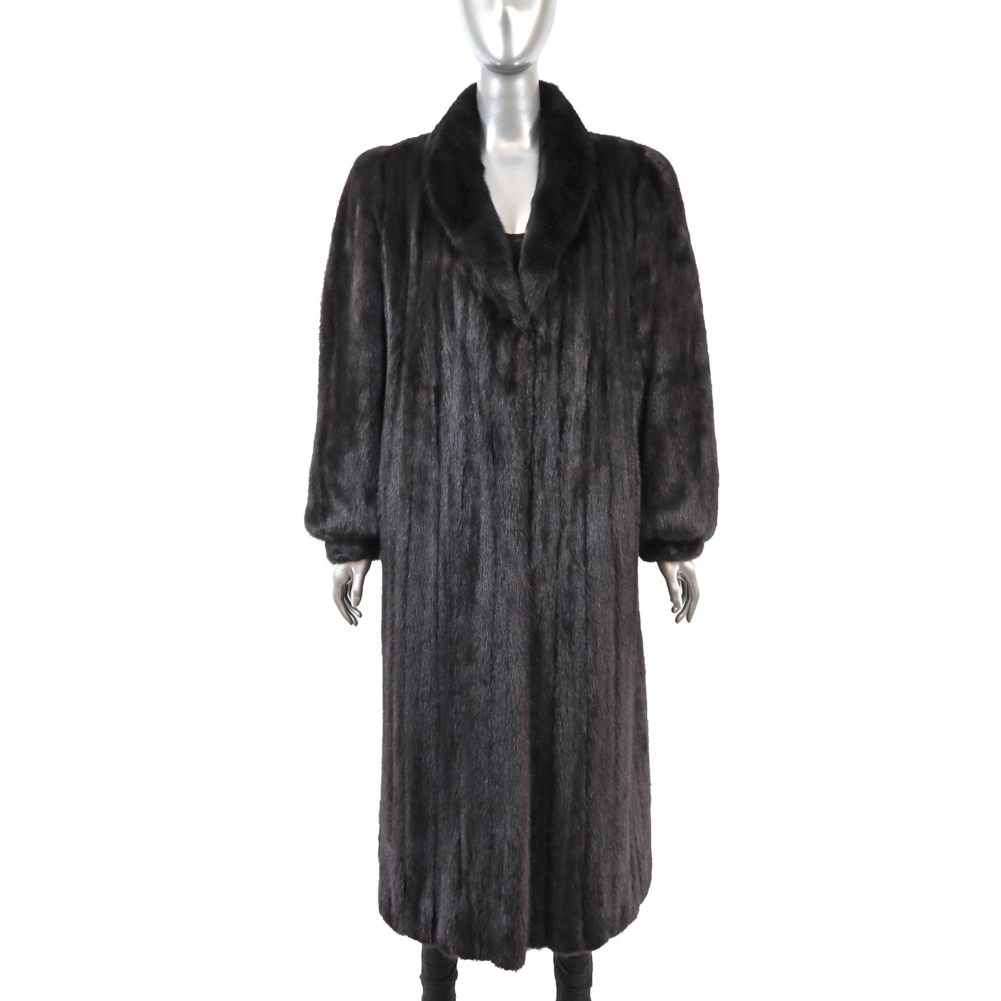 Black Mink Coat- Size XL