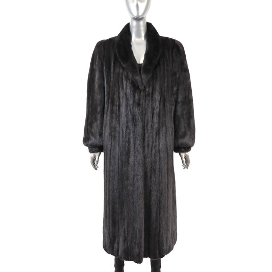 Black Mink Coat- Size XL