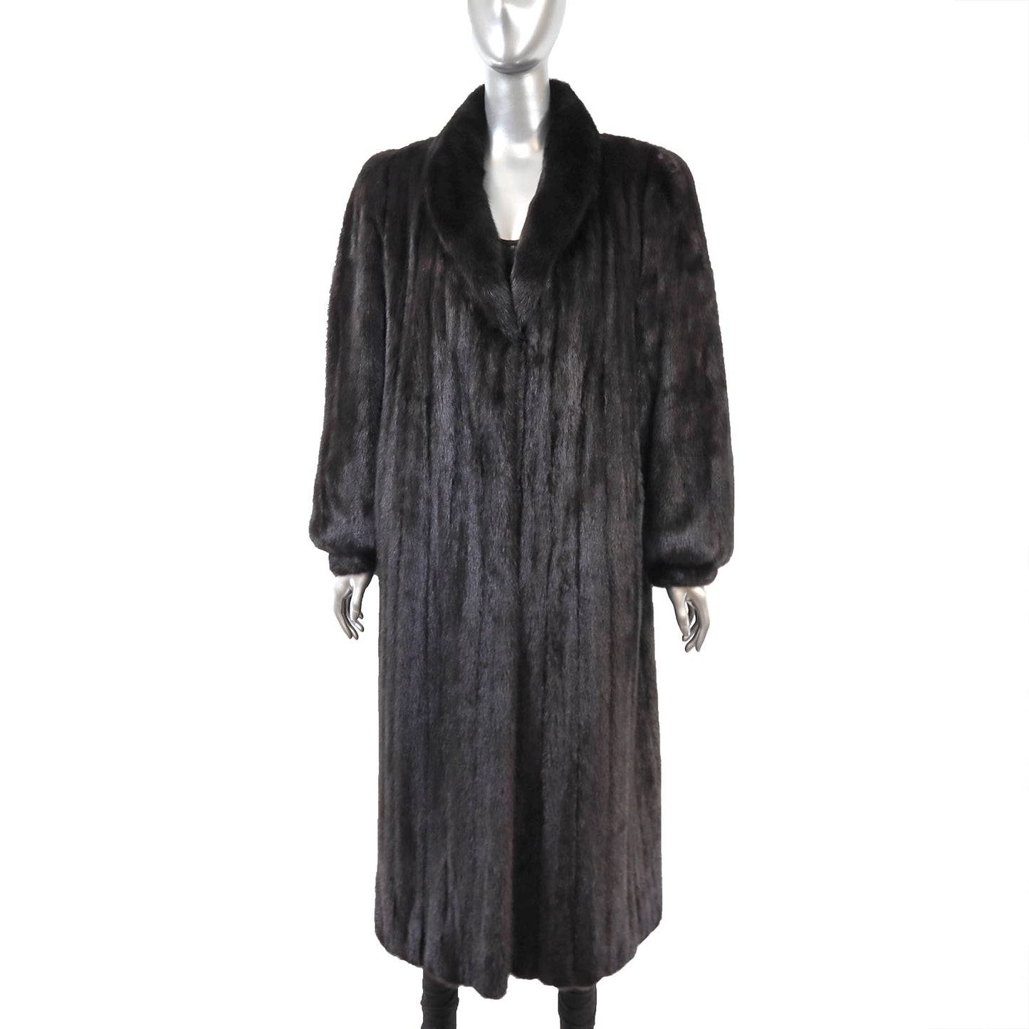 Black Mink Coat- Size XL