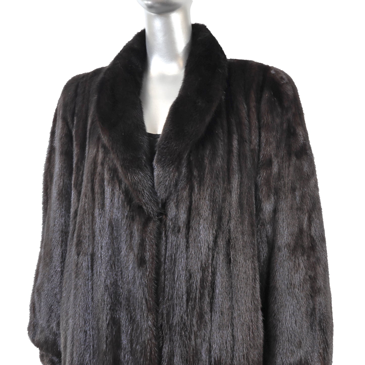 Black Mink Coat- Size XL