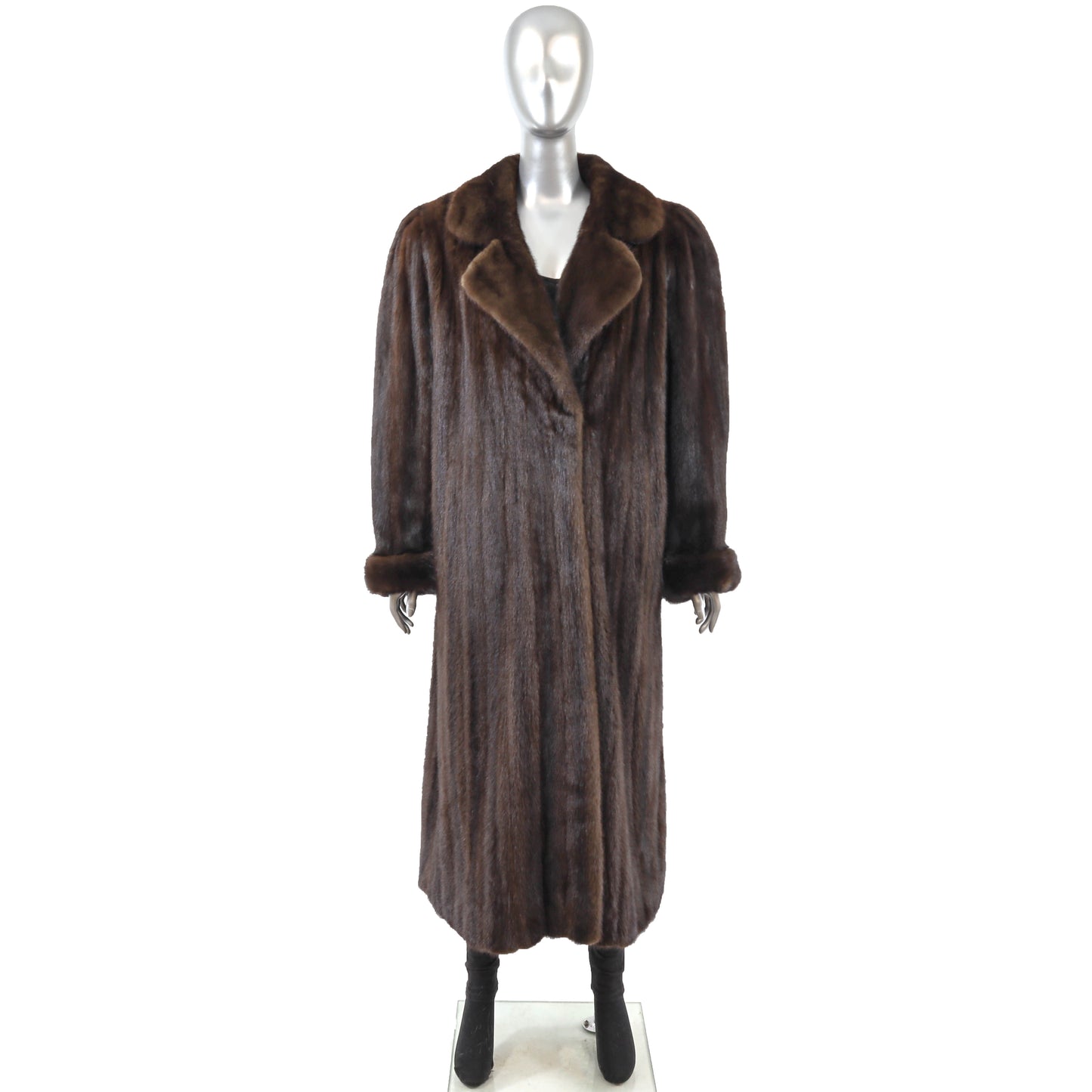 Brown Mink Coat- Size XL