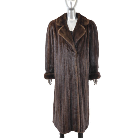 Brown Mink Coat- Size XL