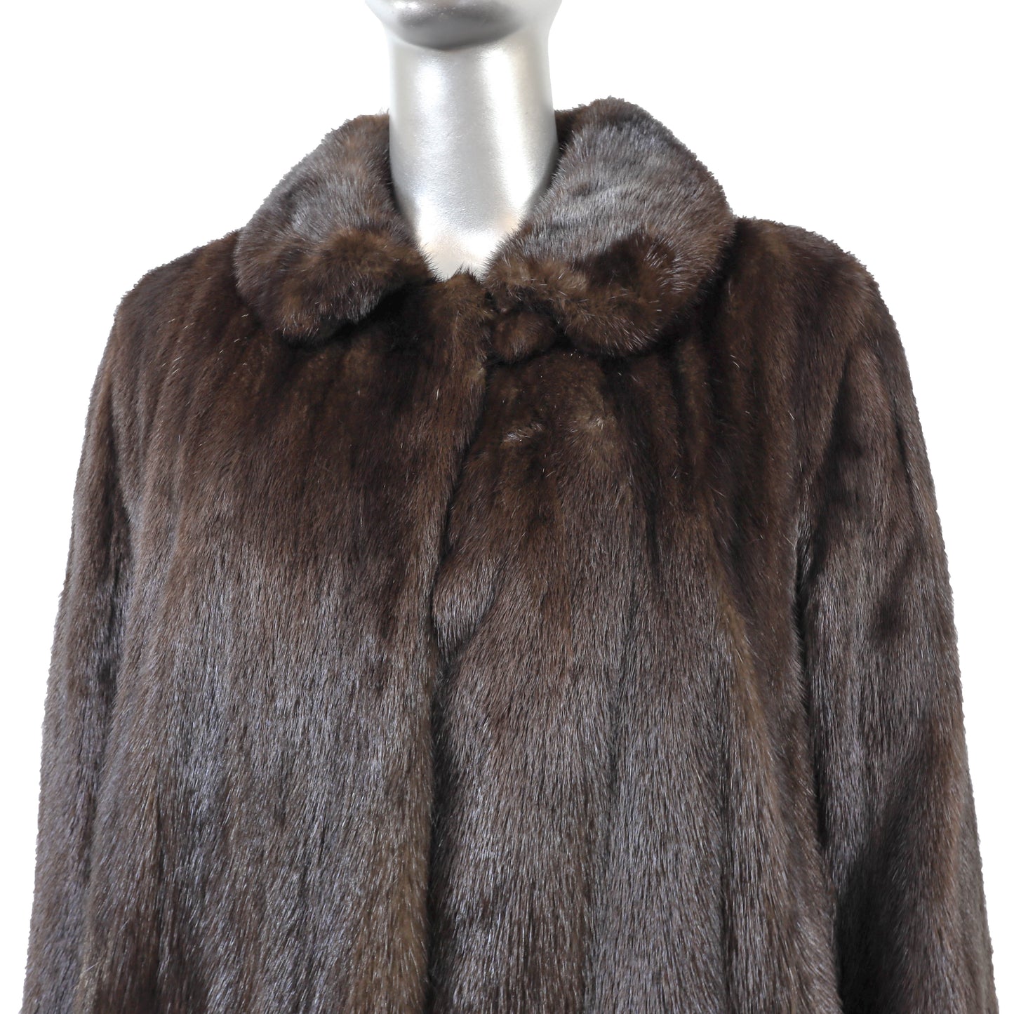 Dark Brown Mink Coat- Size XL