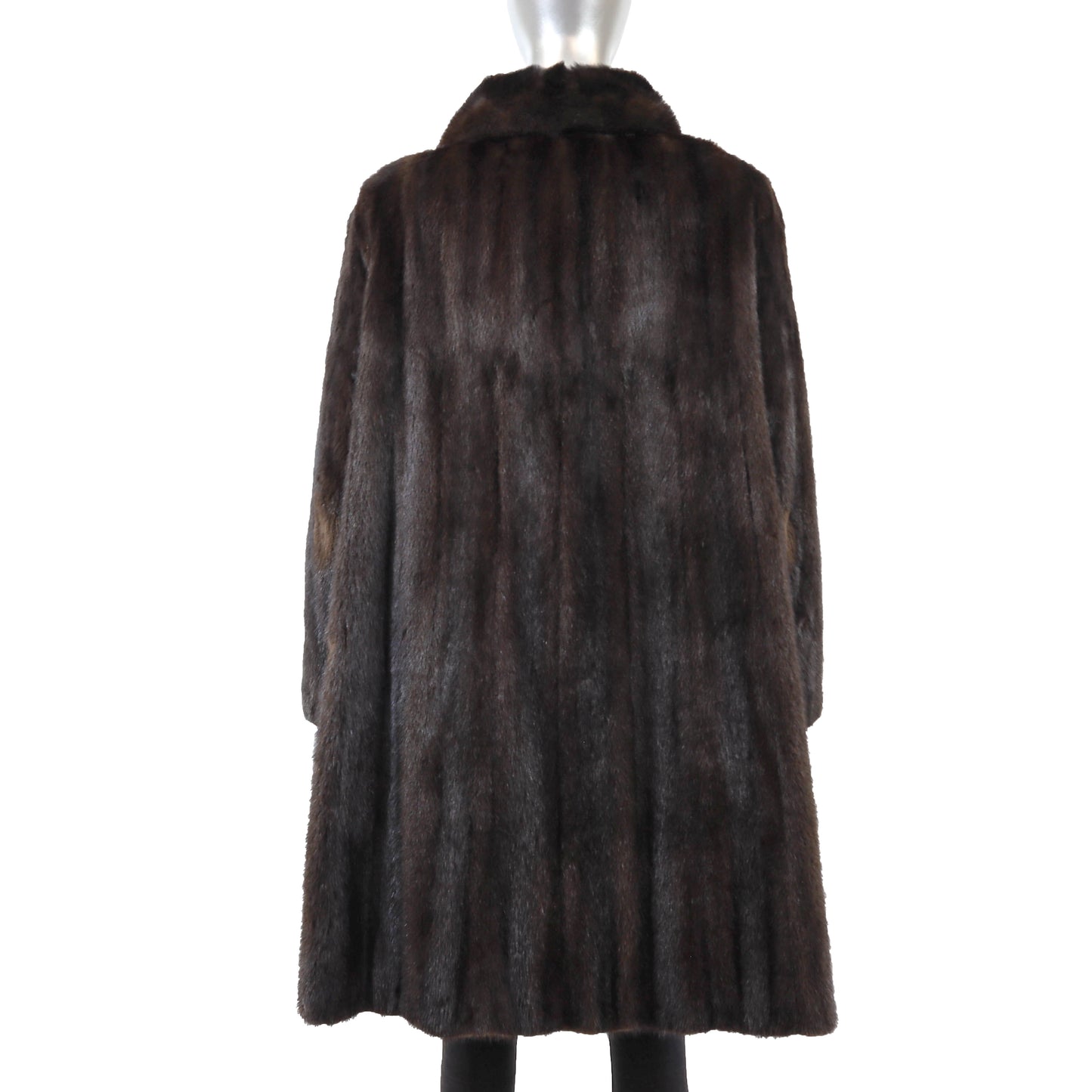 Dark Brown Mink Coat- Size XL