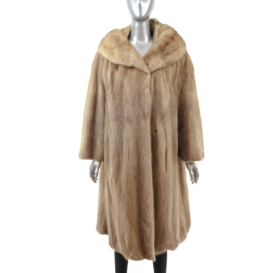 Light Brown Mink Coat- Size XXL