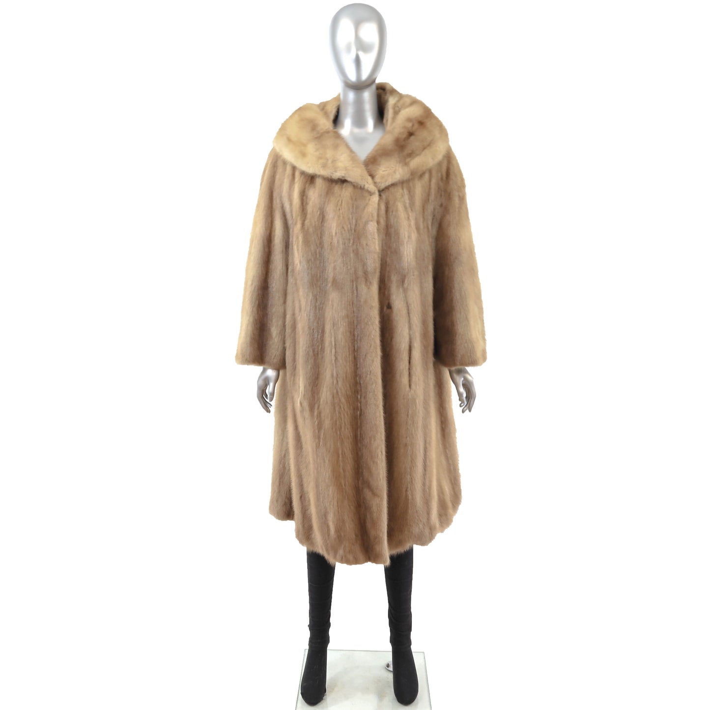 Light Brown Mink Coat- Size XXL