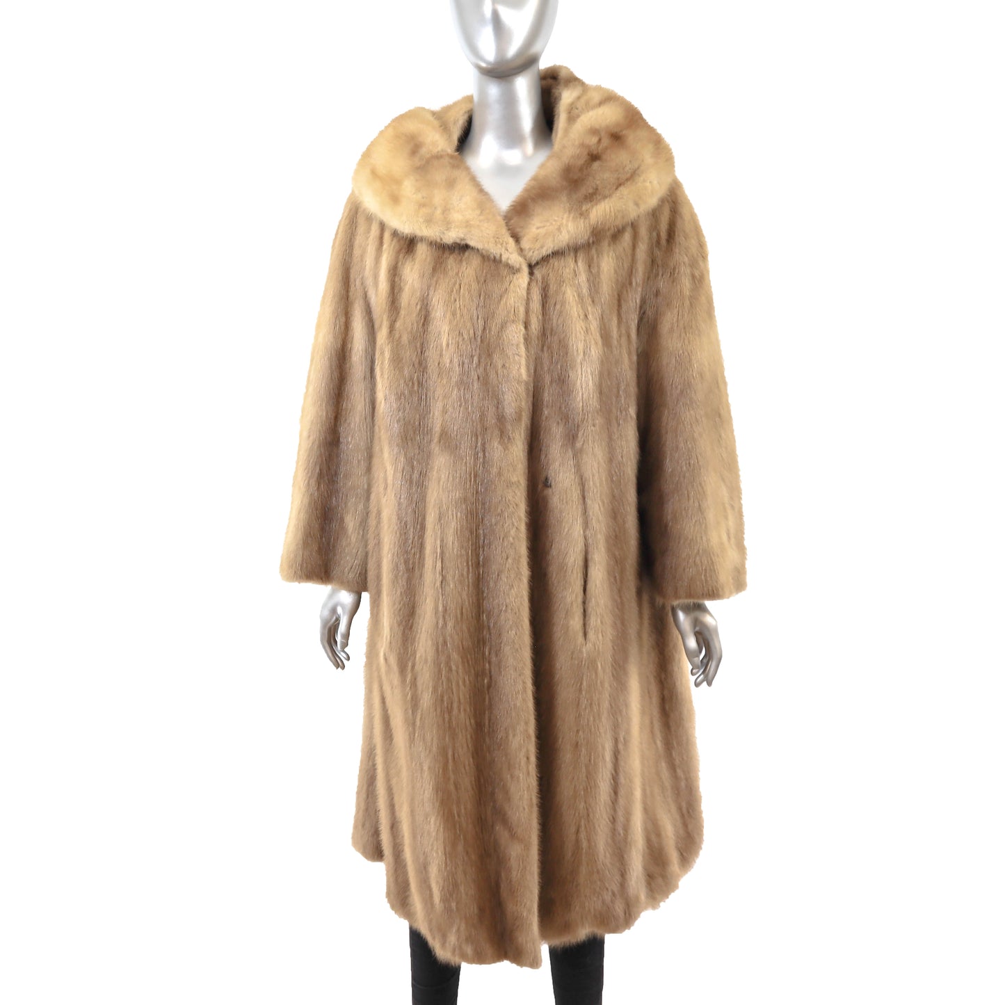 Light Brown Mink Coat- Size XXL