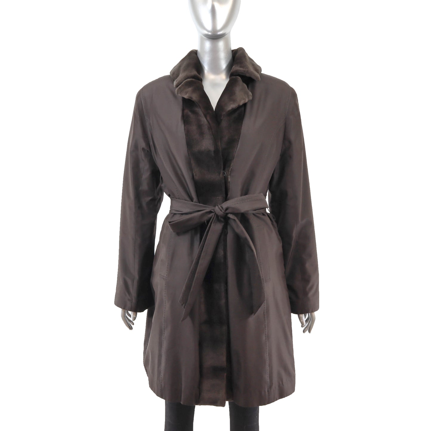 Dennis Basso Sheared Reversible Mink 3/4 Coat- Size M