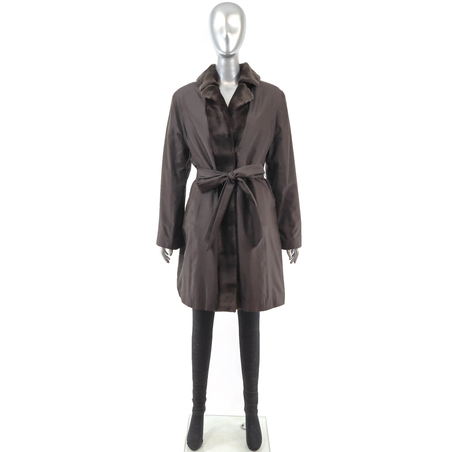 Dennis Basso Sheared Reversible Mink 3/4 Coat- Size M