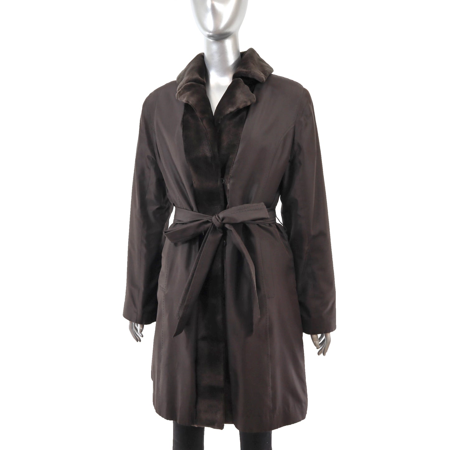 Dennis Basso Sheared Reversible Mink 3/4 Coat- Size M