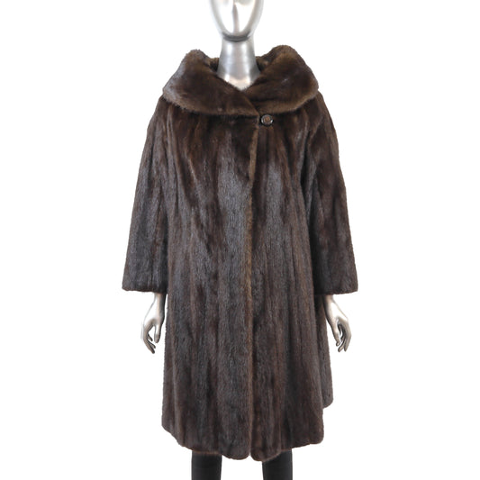 Brown Mink Coat- Size M-L