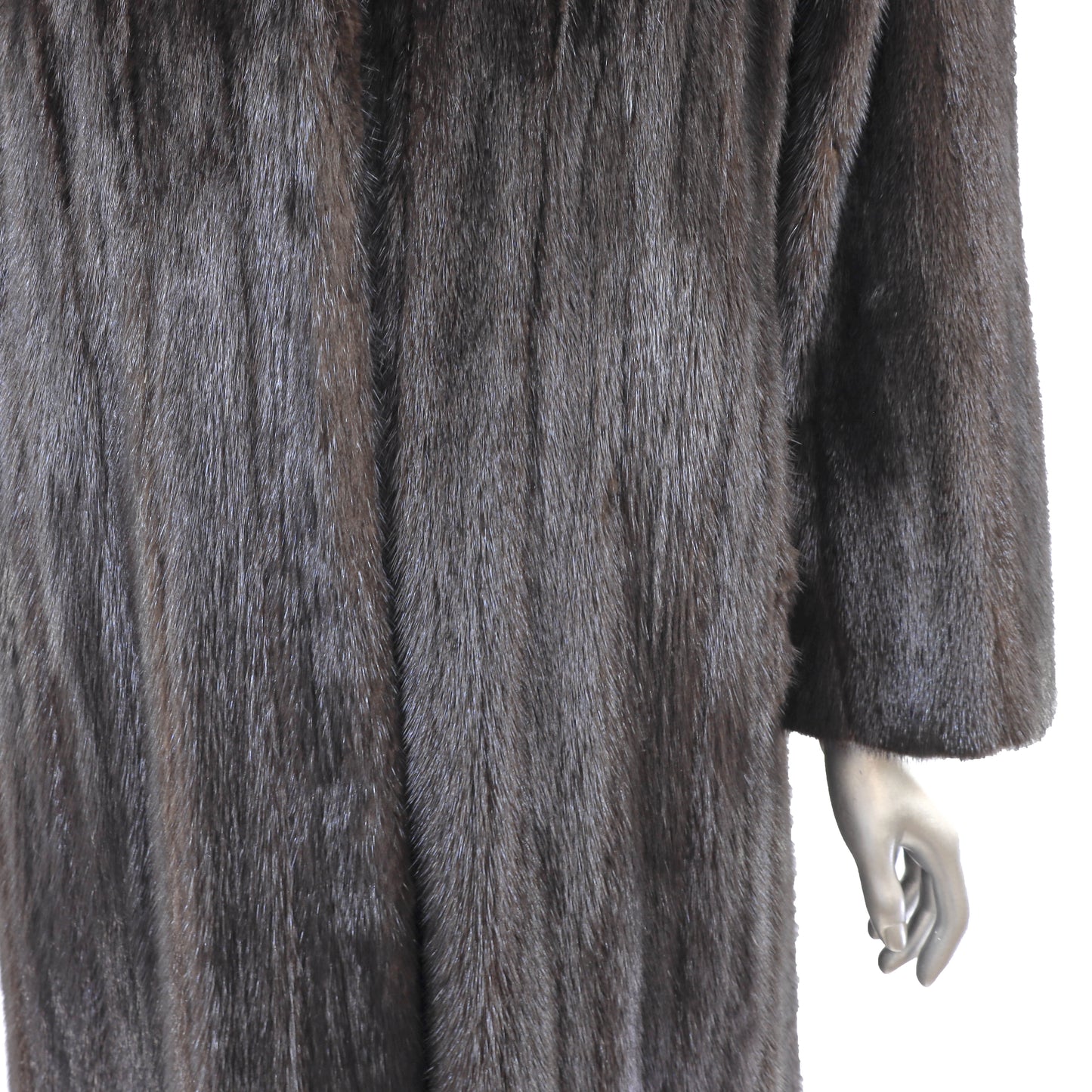 Pierre Balmain Dark Brown Mink Coat- Size L