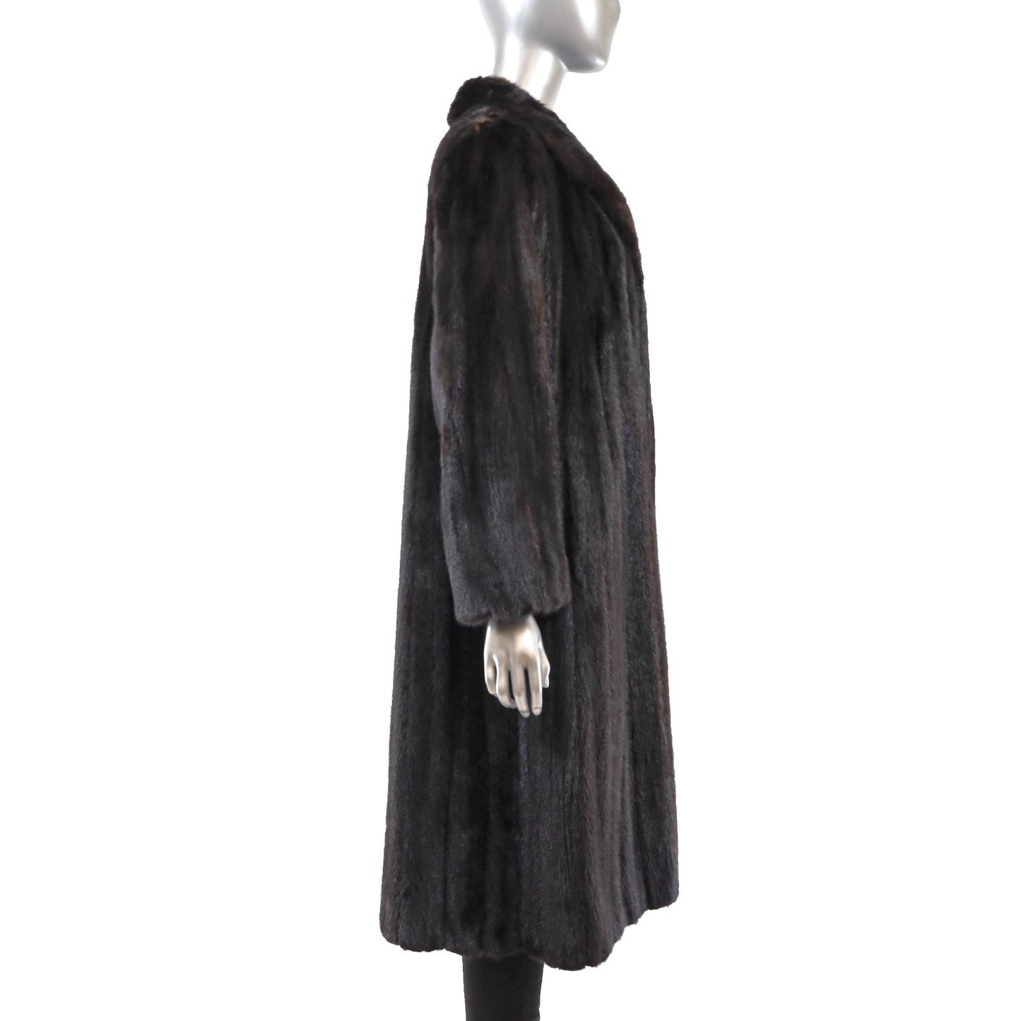 Pierre Balmain Dark Brown Mink Coat- Size L