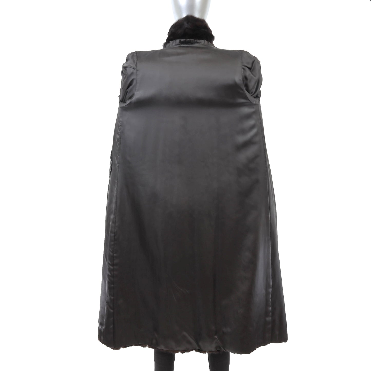 Dark Brown Mink Coat- Size S