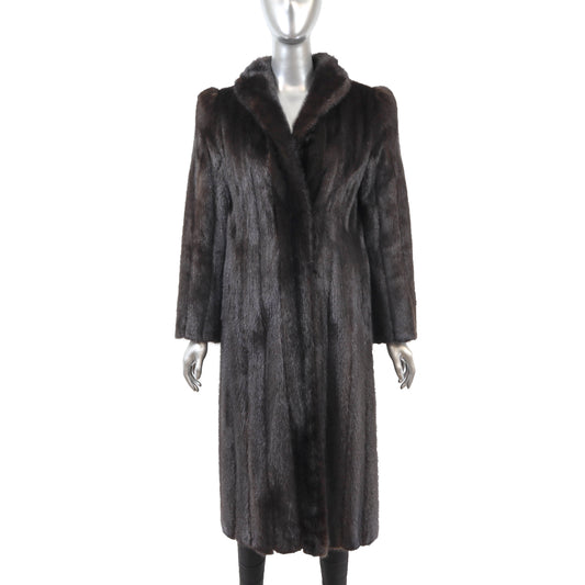 Dark Brown Mink Coat- Size S