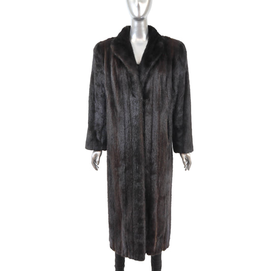 Dark Brown Mink Coat- Size L