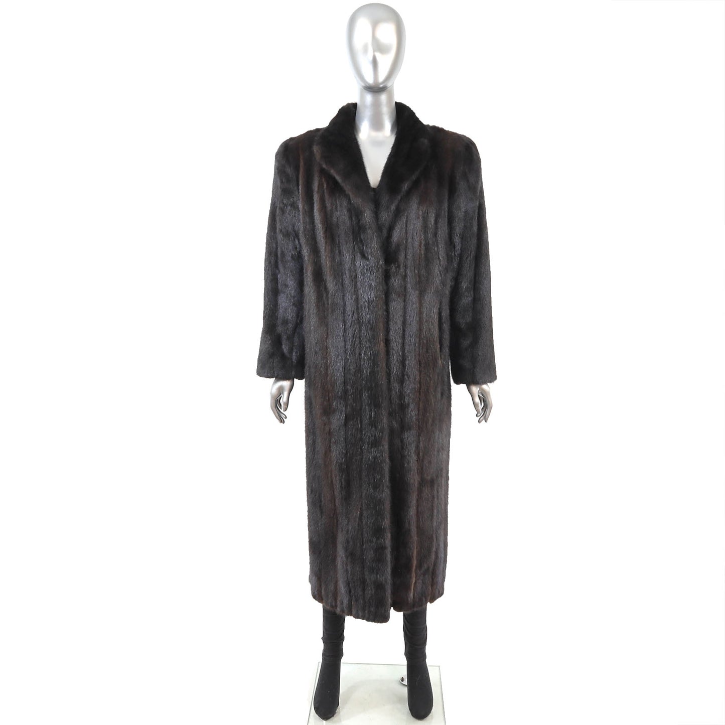 Dark Brown Mink Coat- Size L