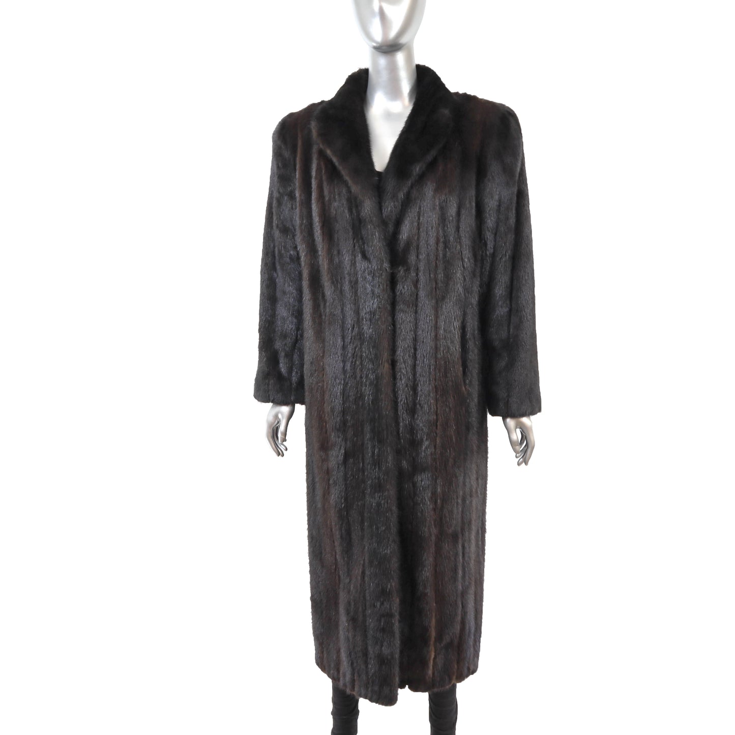 Dark Brown Mink Coat- Size L