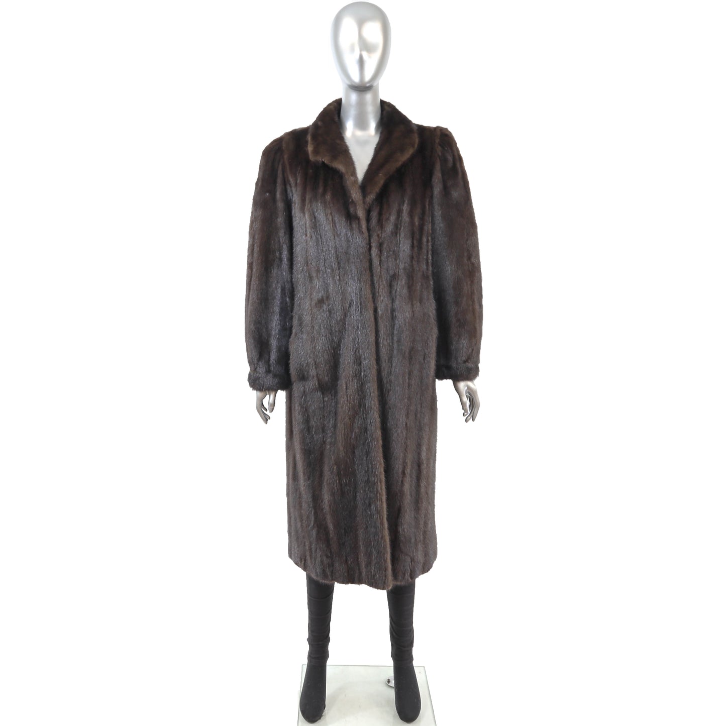 Brown Mink Coat- Size XL