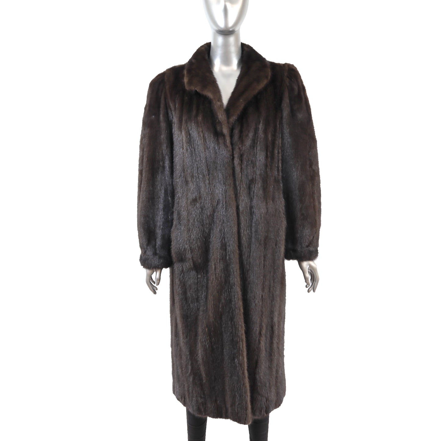 Brown Mink Coat- Size XL