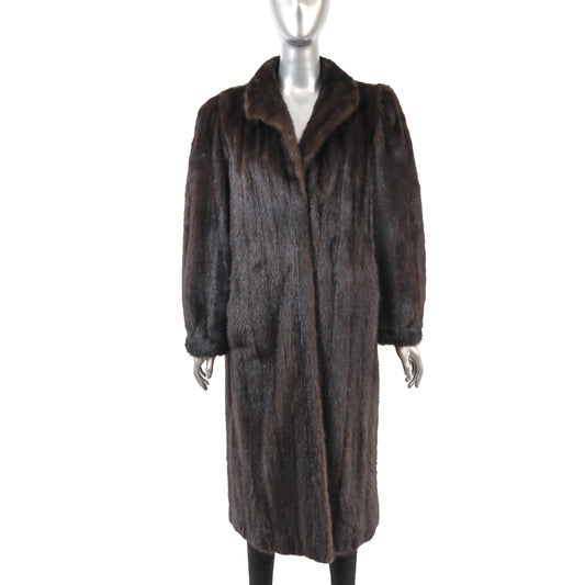 Brown Mink Coat- Size XL